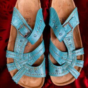 Teal Rhinestone Betula 40 by Birkenstock Women Good condition